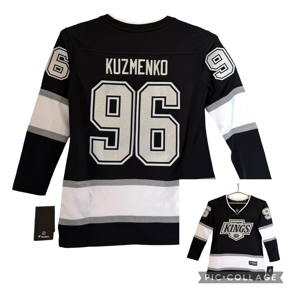 Fanatics NHL Los Angeles Kings Kuzmenko 96 Breakaway Jersey Womens M Black NEW